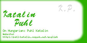 katalin puhl business card